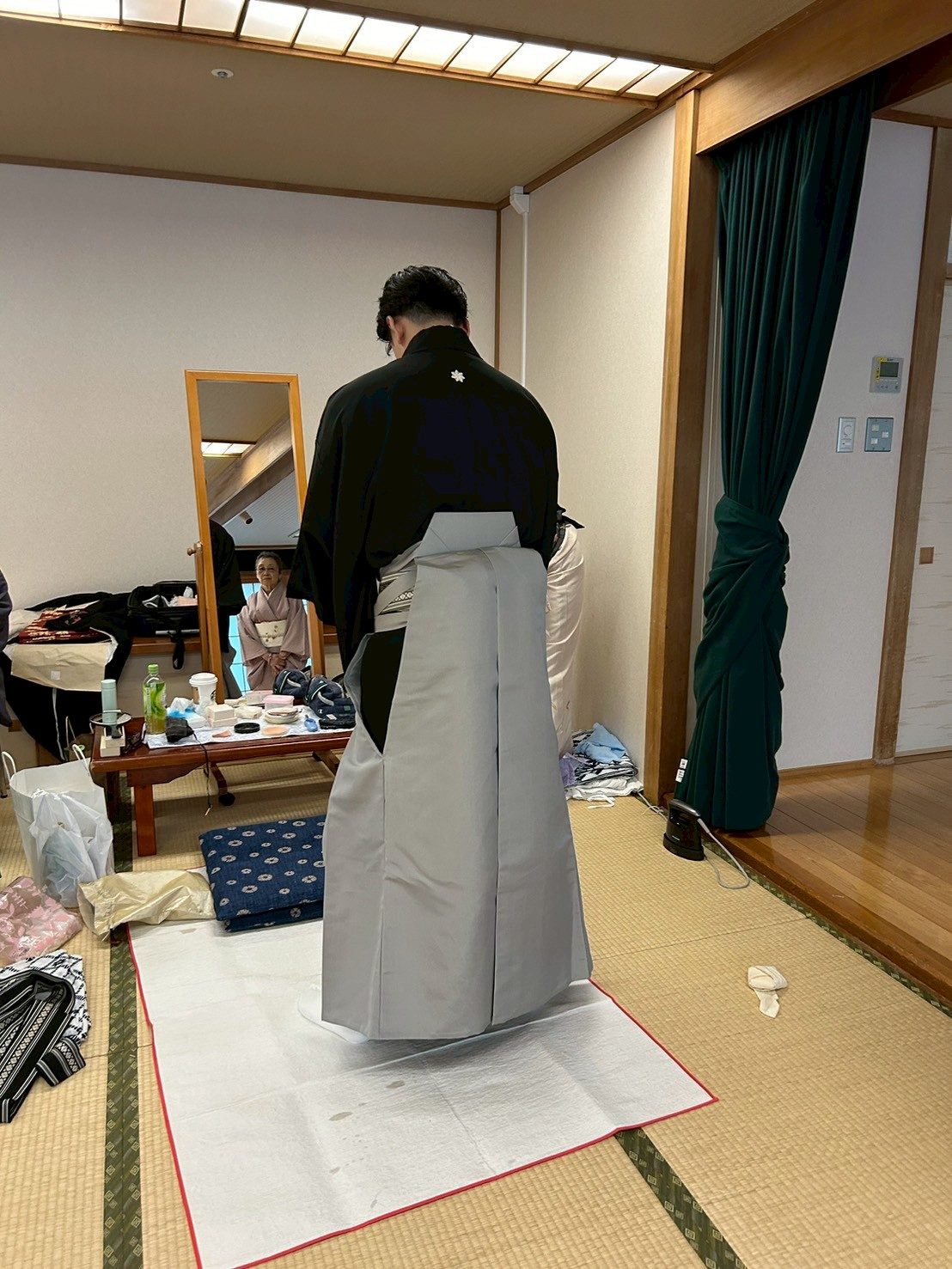 楽屋での準備風景